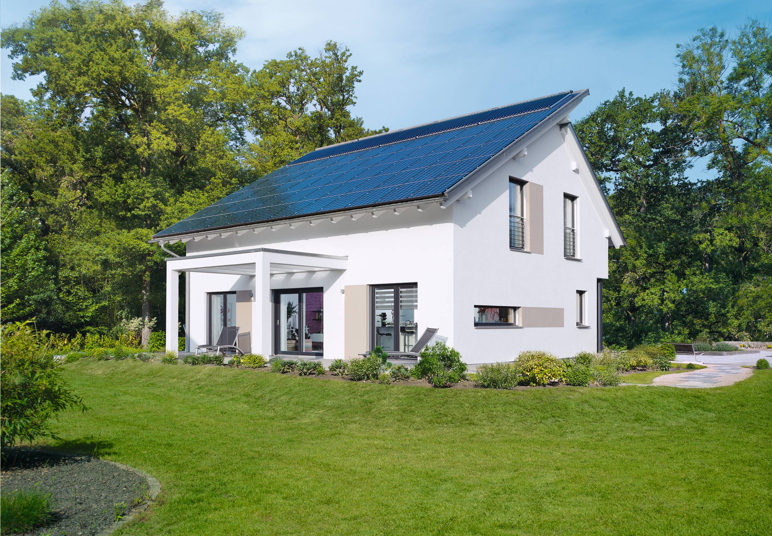 Musterhaus Rheinau-Linx PlusEnergie Musterhaus Rheinau-Linx Außenansicht